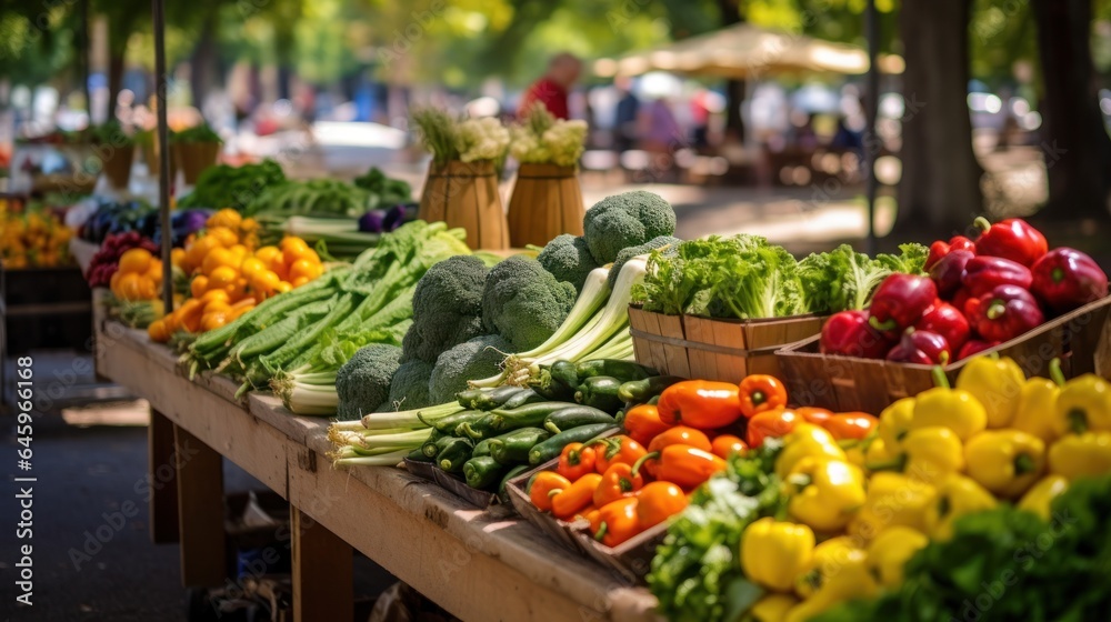 vegetables at the market. Generative AI
