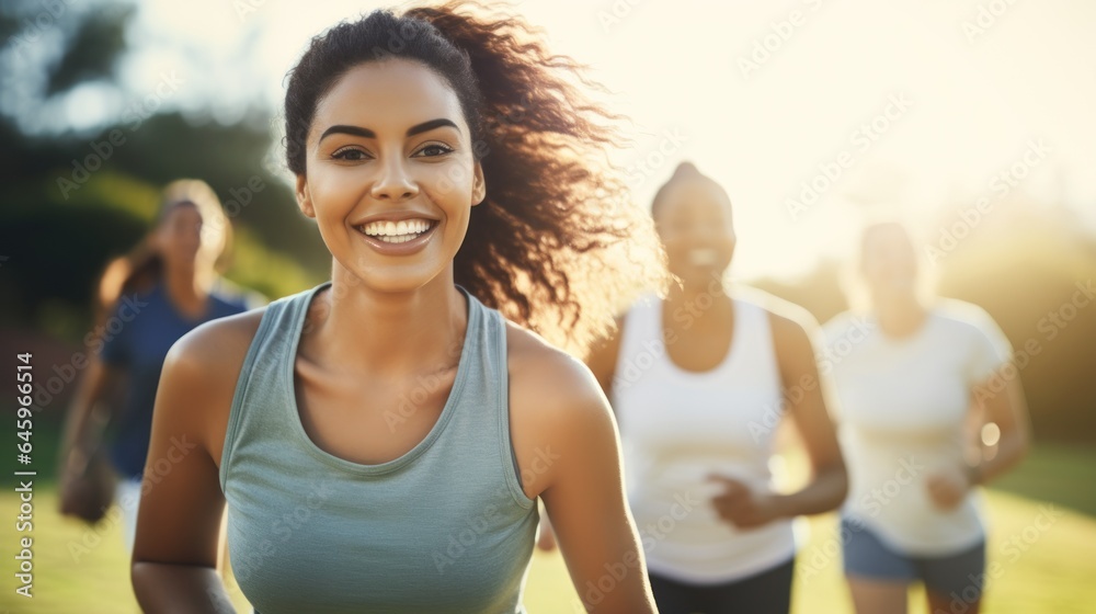 Fototapeta premium woman exercising. Generative AI