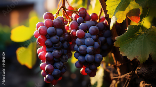 Delicious and Refreshing Grapes on Grapevines  AI generated