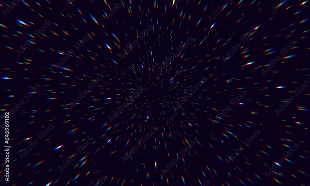 Portal with light effects. Neon futuristic tunnel. Abstract visualization of teleportation. Galactic background. Speed concept. Vector illustration. Portal with light effects. Neon futuristic tunnel. Abstract visualization of teleportation. Galactic background. Speed concept. Vector illustration.