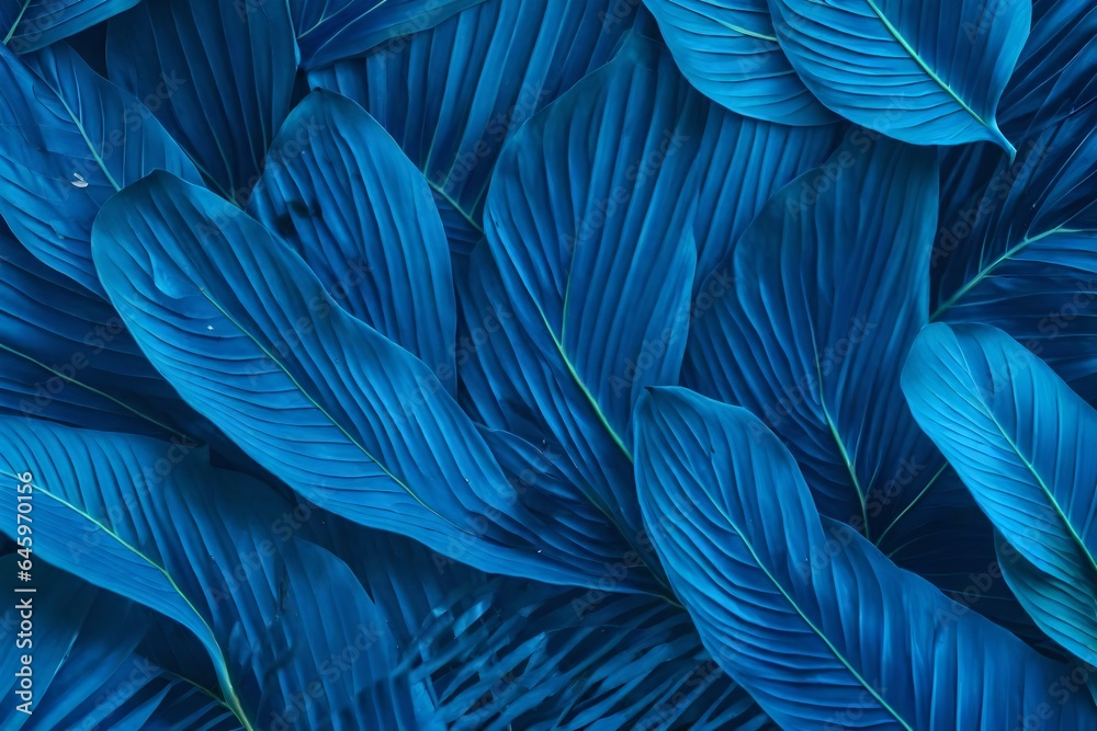 blue leaf background