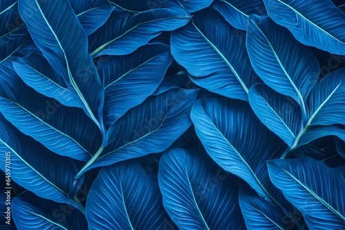 blue leaf background