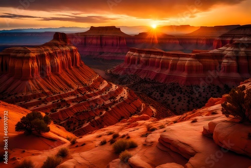 Fotobehang grand canyon sunset