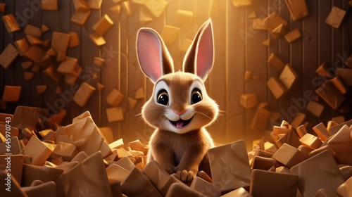 3d rabbit background and 3d rabbit tumbler wrap