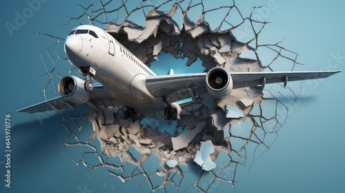 3D Airplane background and 3D Airplane tumbler wrap