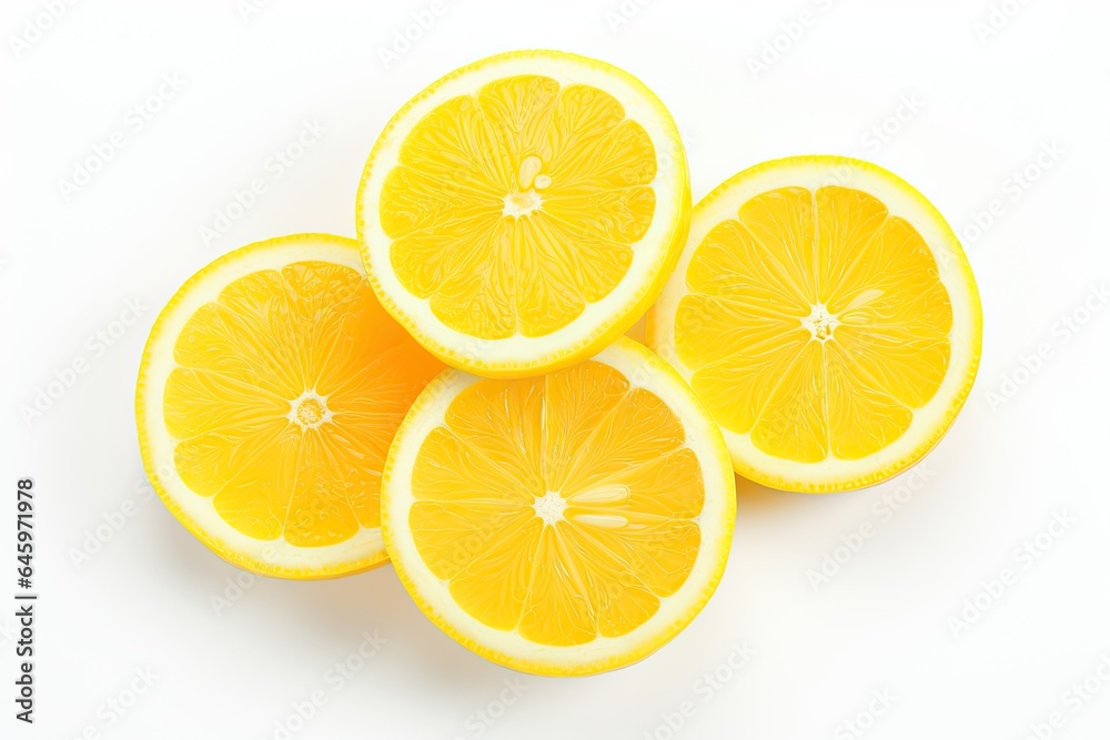 Nature refreshment. Juicy delight of citrus slices on white background isolated. Taste of sunshine