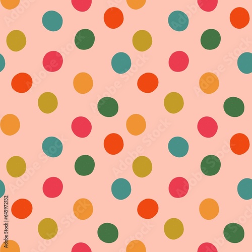 Seamless pattern with colored spots