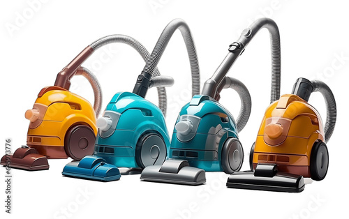 Housekeeping Hero's Toy Vacuum Cleaner. Isolated on a Transparent Background. Generative Ai
