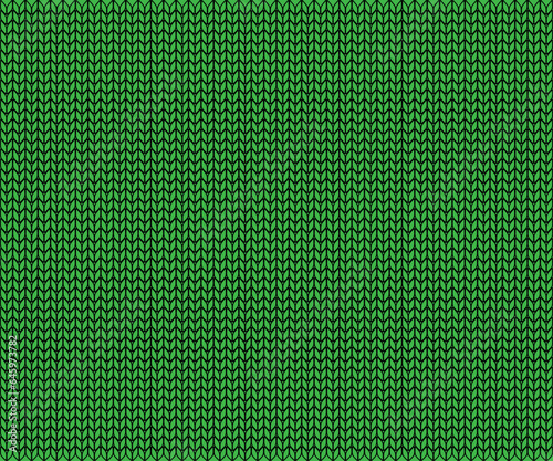 winter Christmas background in the texture of a warm green knitted sweater