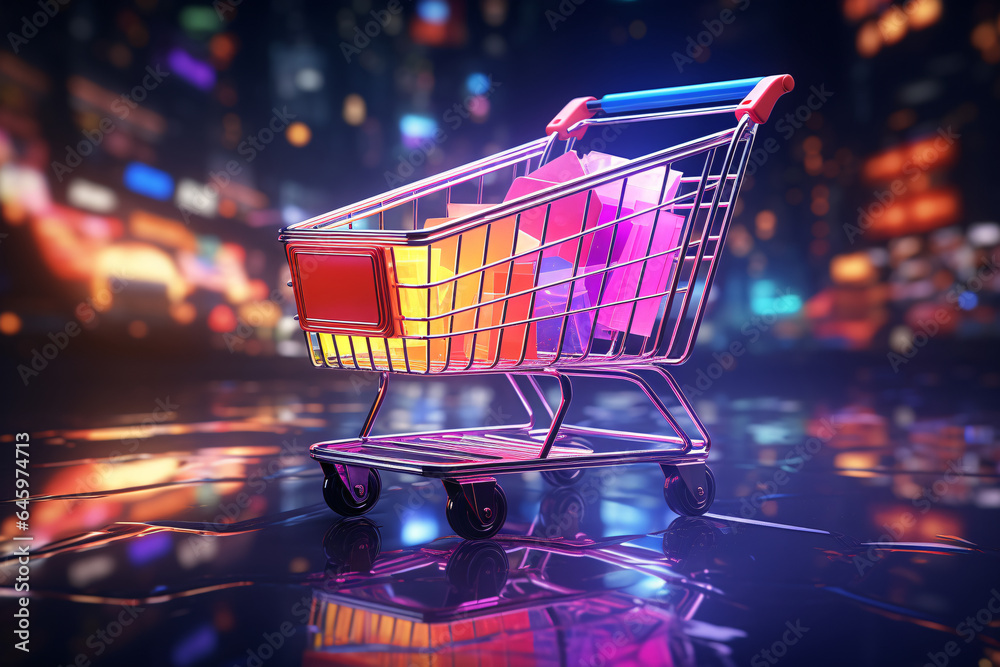 Double 11 holiday shopping e-commerce online shopping concept illustration