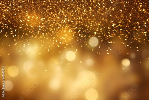 Abstract luxury gold background with gold particle. golden blurring background