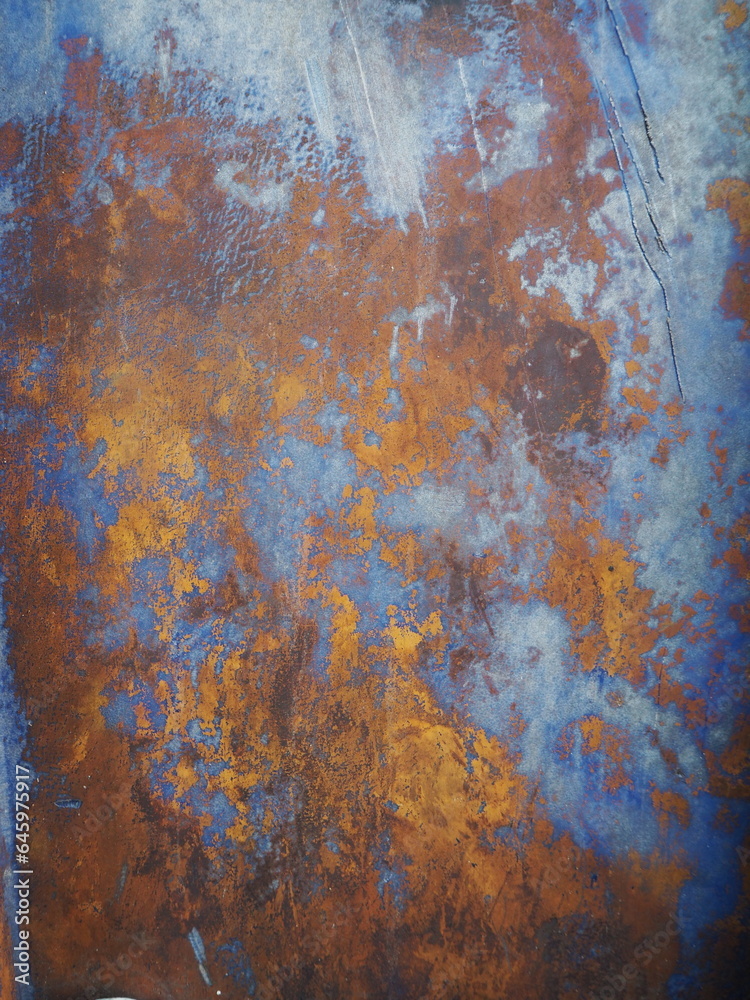 Rusty blue metal texture background