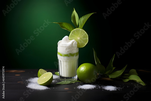 tropical  citrusy Coconut Lime Smoothie