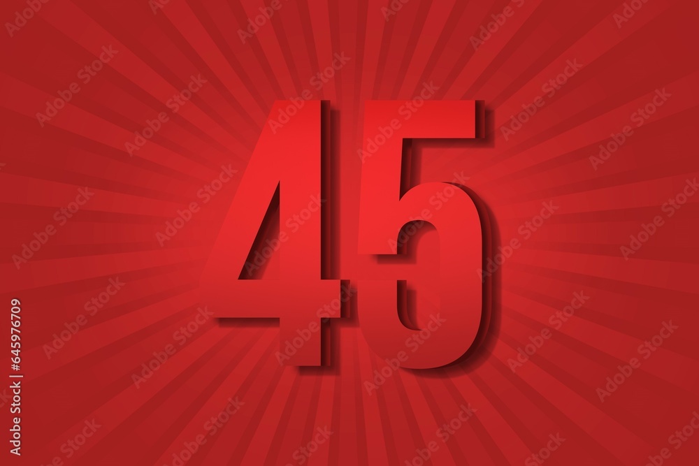 45 forty-five Number design element decoration poster. luxury illustration 45 forty-five Number design element decoration poster. luxury illustration
