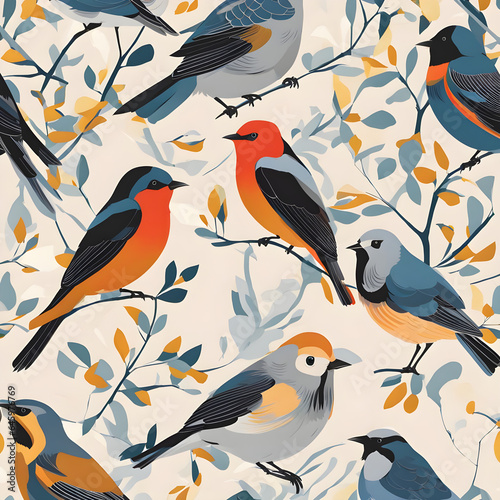seamless pattern with birds © malik