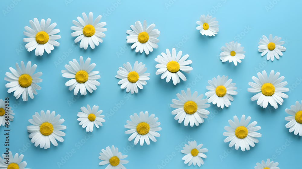 Daisy Delight: Chamomile Flowers in a Beautiful Spring Pattern Daisy Delight: Chamomile Flowers in a Beautiful Spring Pattern