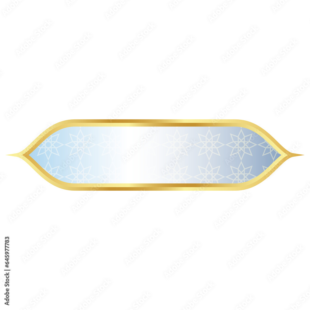 Luxury white golden set arabic islamic banner title frame text box in transparent background Luxury white golden set arabic islamic banner title frame text box in transparent background