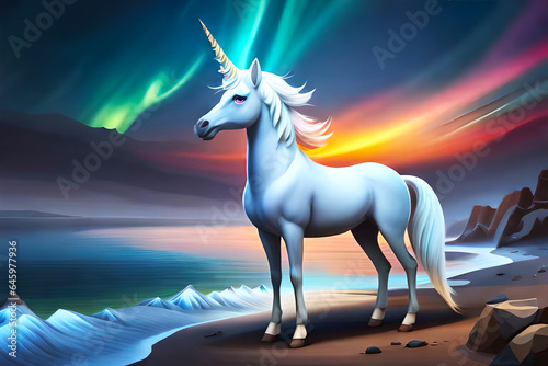 Adorable Unicorn isolated background