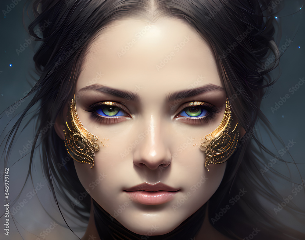 Warrior princess, fantasy style, Generative AI Warrior princess, fantasy style, Generative AI