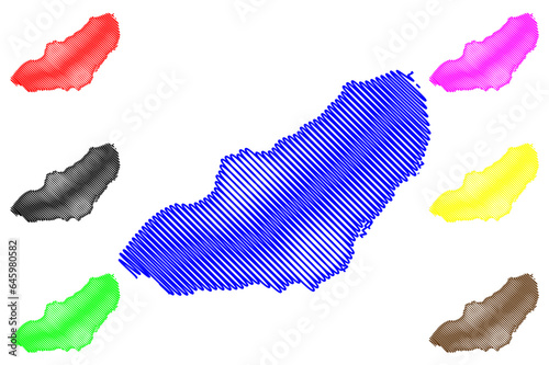 Lake Chatyr-Kol (Kyrgyzstan, Kyrgyz Republic) map vector illustration, scribble sketch Chatyr-Köl, Chatyr Kol or Chatyr-Kul map