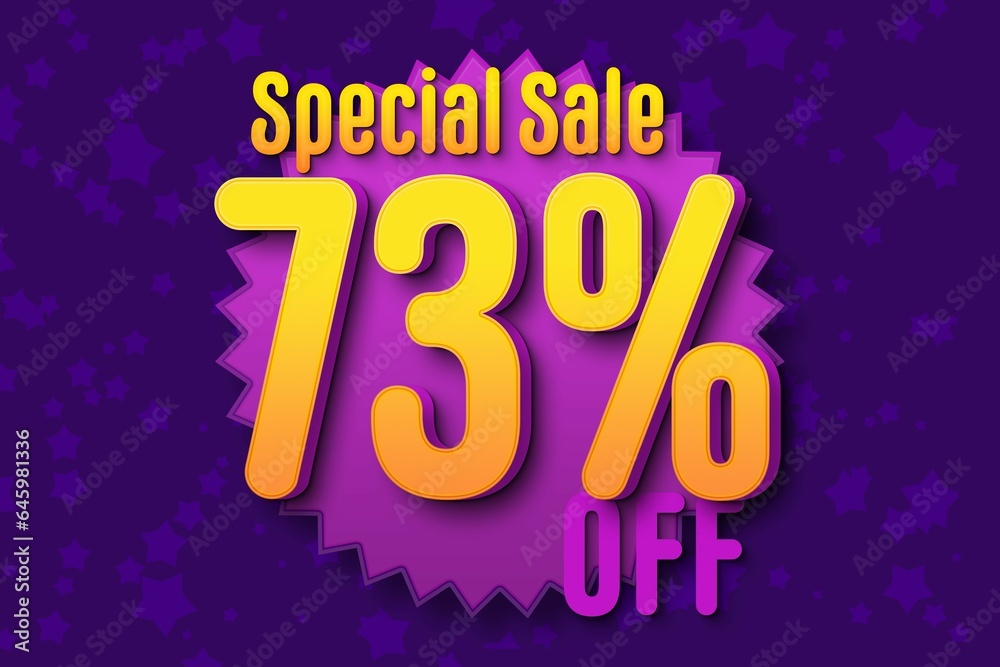 73 seventy-three Percent off super sale black friday shopping halftone. mega sale