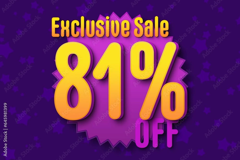 81 eighty-one Percent off super sale black friday shopping halftone. percent exclusive sale