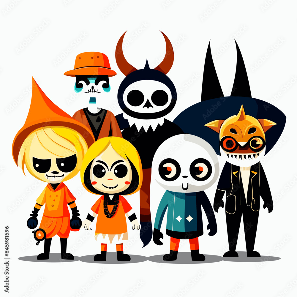 Scary Costume halloween illustration