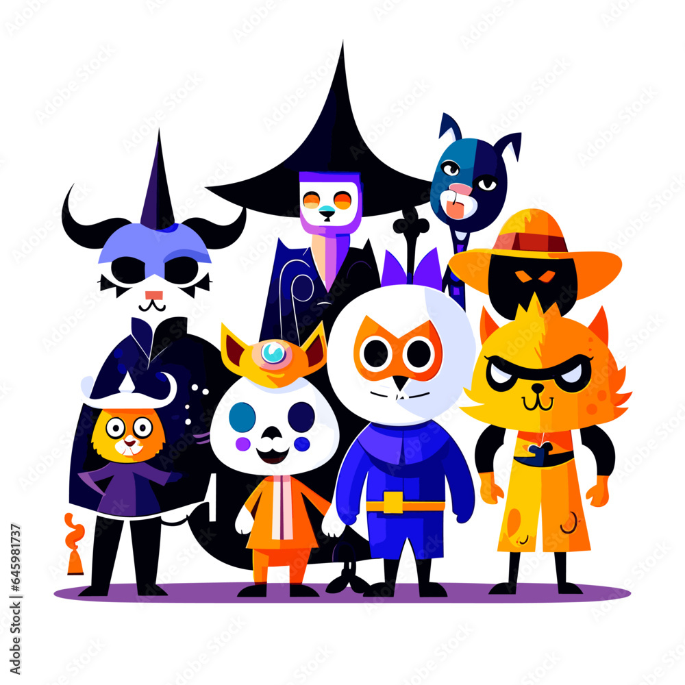 Scary Costume halloween illustration