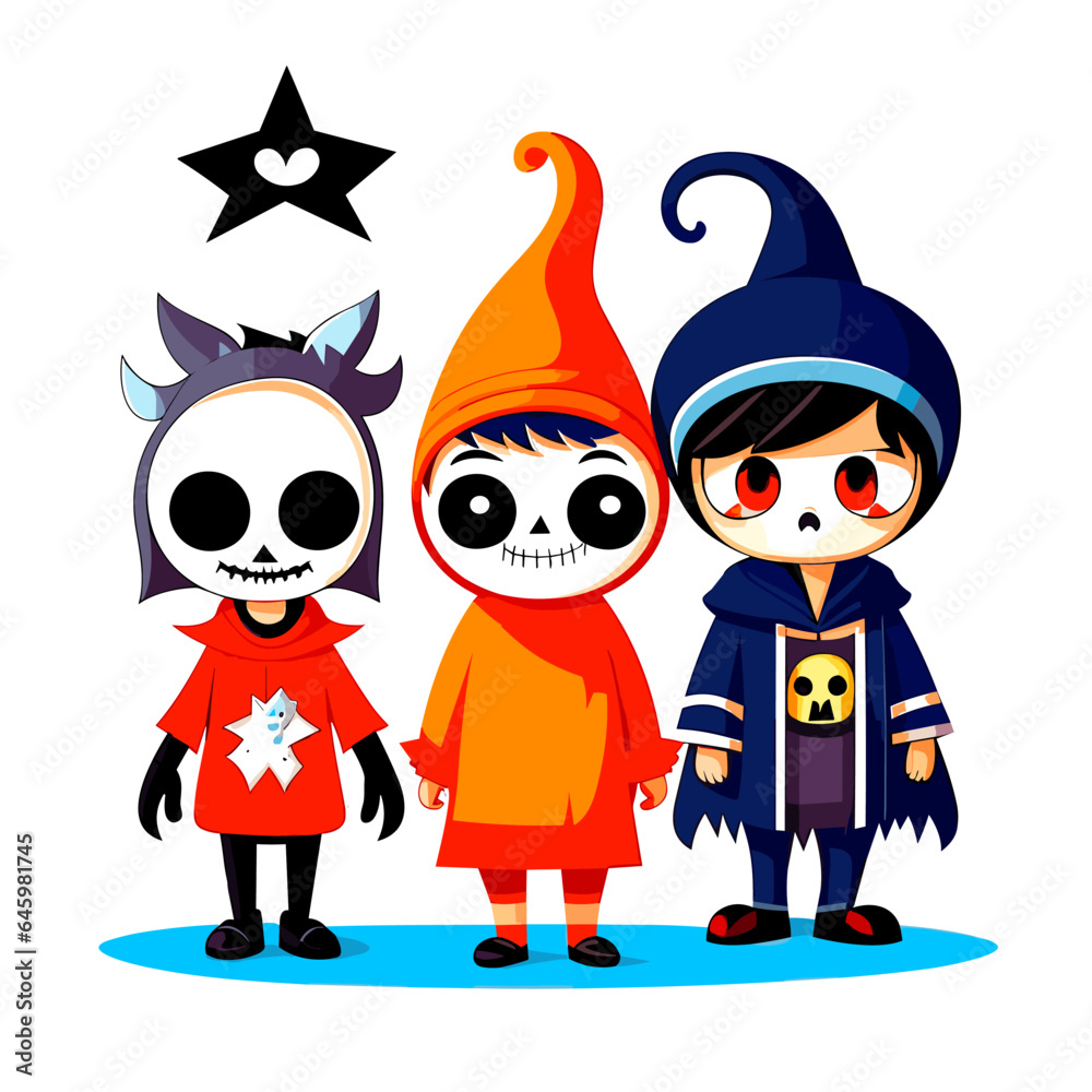 Scary Costume halloween illustration