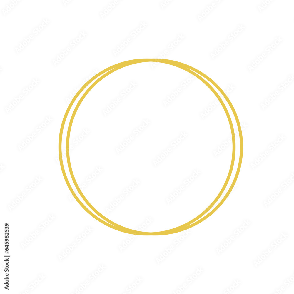 Gold round frame. Geometric line circle design elements. Vector illustration. Gold round frame. Geometric line circle design elements. Vector illustration.