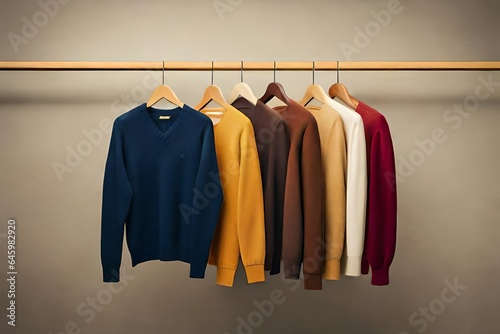 wardrobe with warm clothes for winters generated by AI