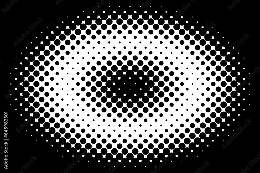 Radial halftone background vector pattern. paper grunge