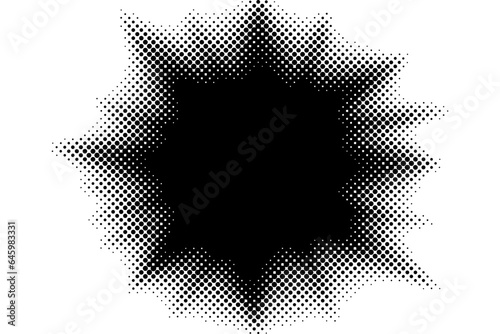 Radial halftone background ...