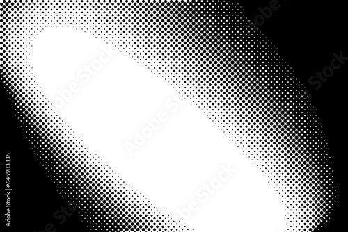 Radial halftone background vector pattern. technology white
