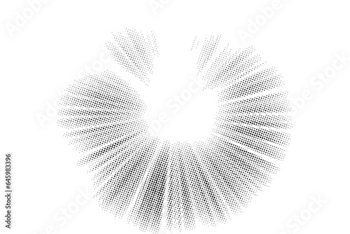 Radial halftone background ...