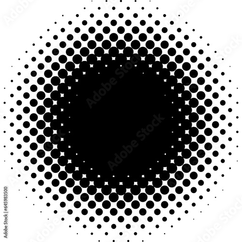 Radial halftone background vector pattern. texture abstract