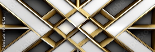 3d white and gold squares pattern background