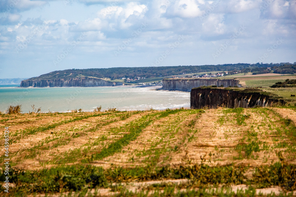 View over the Coast of Sotteville sur Mer, Normandy, France