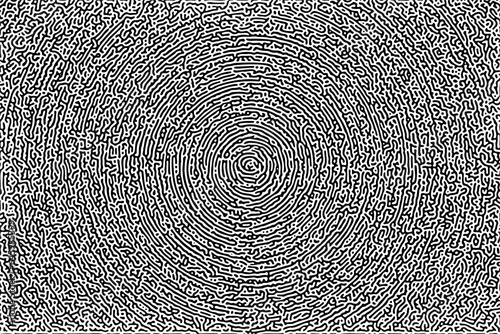 Turing ornament halftone puzzle pattern. diffuse labyrinth