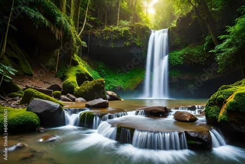 waterfall in the jungle