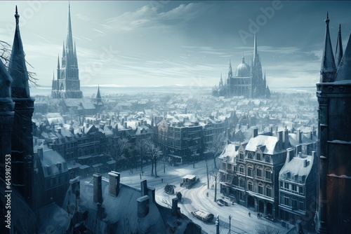 Winter city landscape © Михаил Н