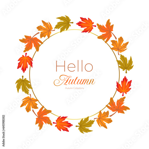Hello autumn ornaments wreath 