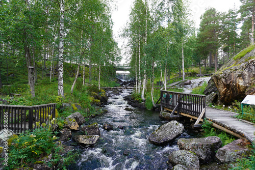 Der wunderschön angelegte Botanische Garten in Jokkmokk in Schweden