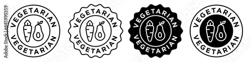 vegetarian icon. Healthy diet food or fruit symbol. Organic natural vegan veggie vector. Plant based produce sign. 