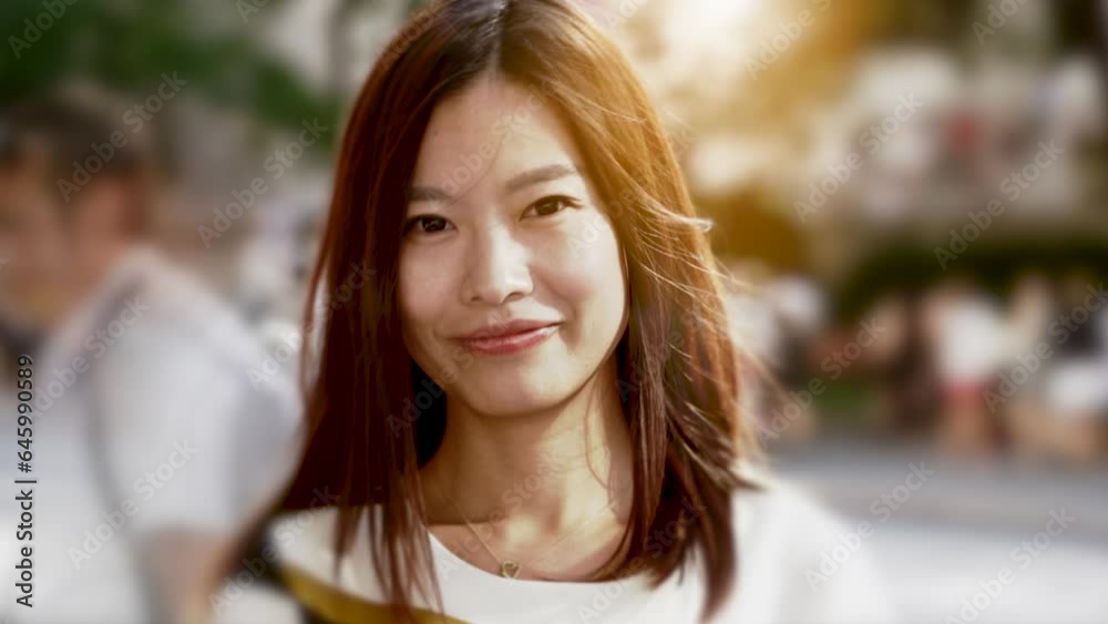 Happy Young Asian Female Person Smiling at Camera Happy Young Asian Female Person Smiling at Camera