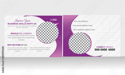 New vector print business post card template design 