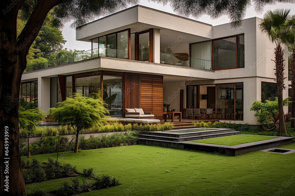 Luxury Home With A Garden, Modern Indian House, Modern Indian House Design, Modern Indian House Exterior Luxury Home With A Garden, Modern Indian House, Modern Indian House Design, Modern Indian House Exterior