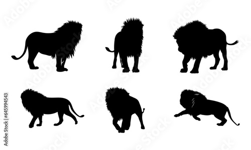 lions Silhouette set