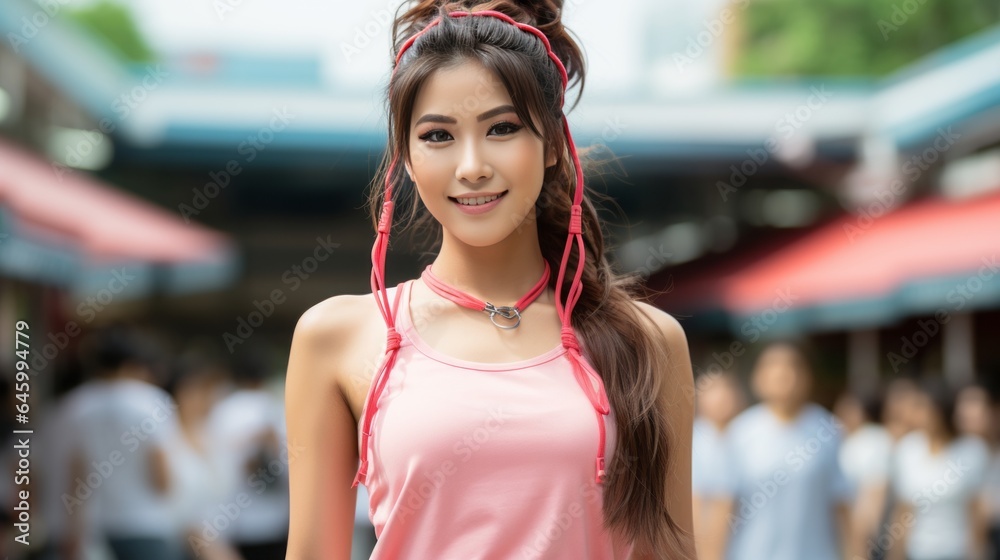 Asian young sport woman