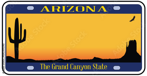 Arizona State Cacti License Plate